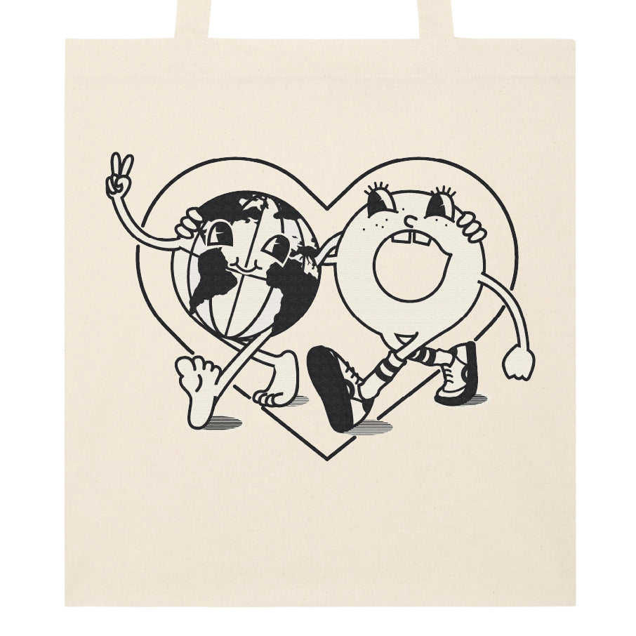 'NOOCH 💚 MOTHER NATURE' - Biodegradable raw organic cotton tote bag